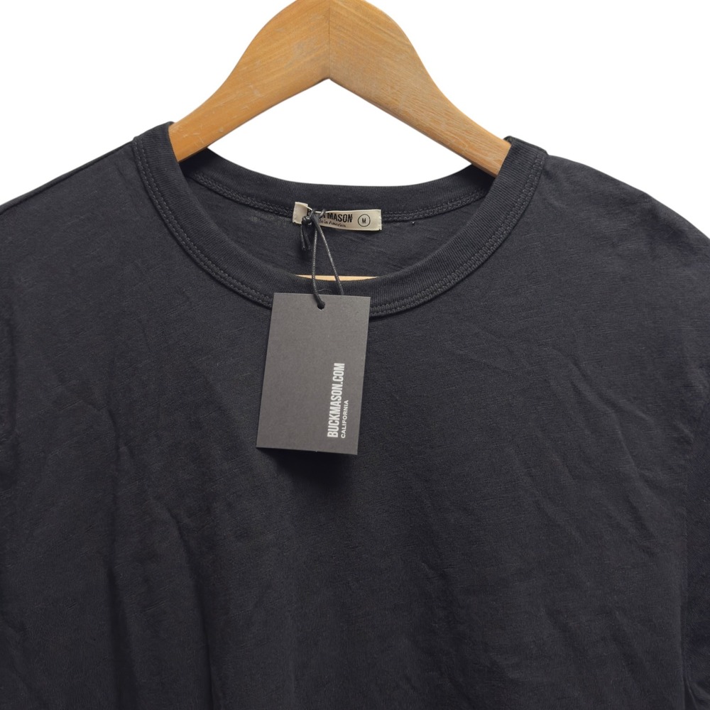 Buck Mason NEW Men's Size Medium Black Slub Classic Tee Short Sleeve T-Shirt